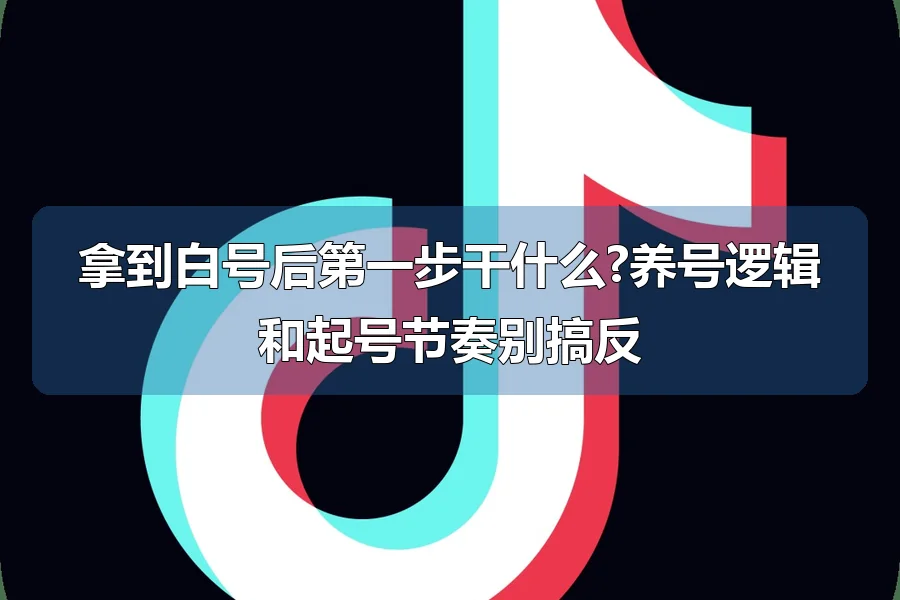 拿到白号后第一步干什么?养号逻辑和起号节奏别搞反